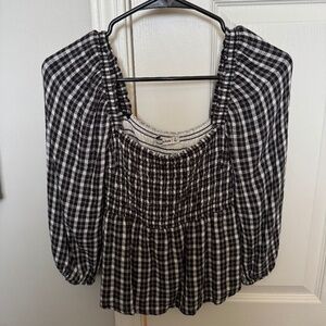Abercrombie & Fitch square neck 3/4 sleeve blouse